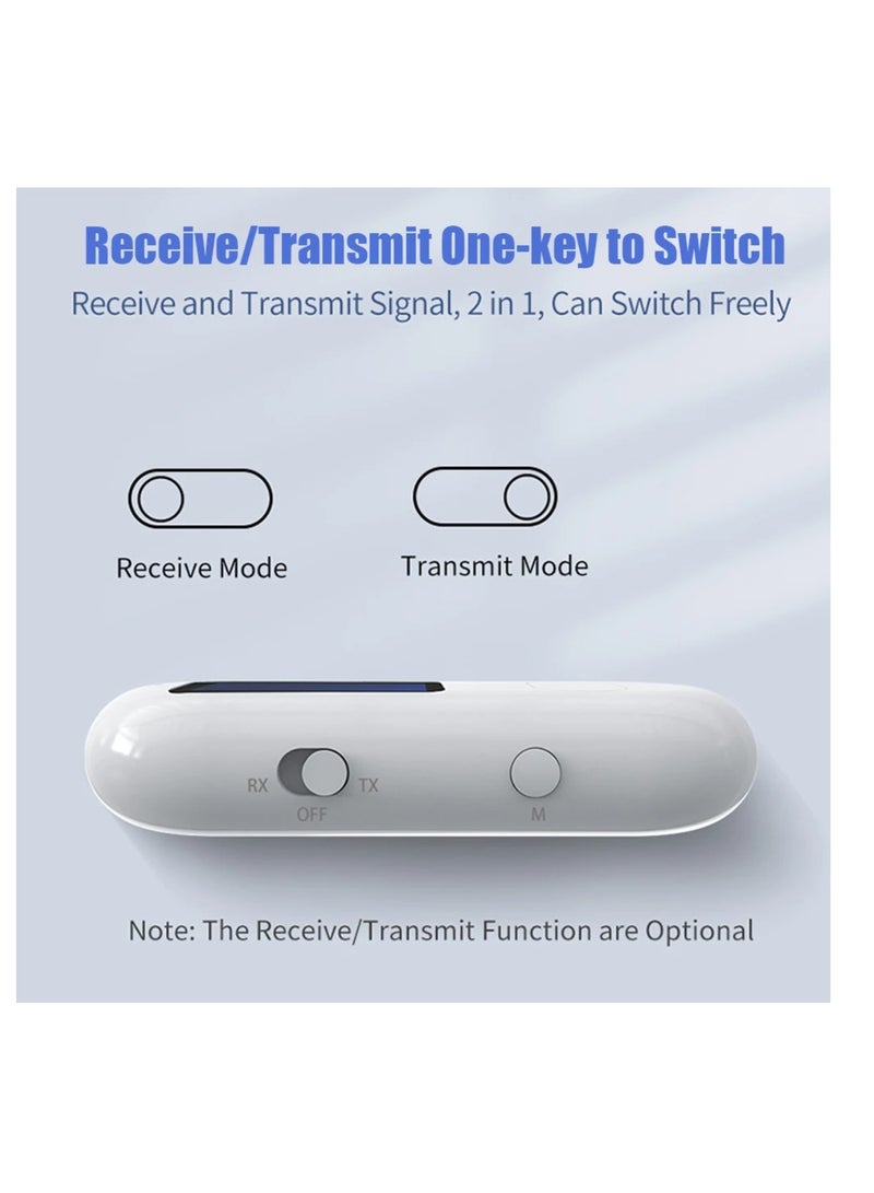 DIGI CORE Bluetooth Receiver Transmitter Portable Rechargeable Headphone Adapter Car Stereo System TV Audio Receiver - Image 3