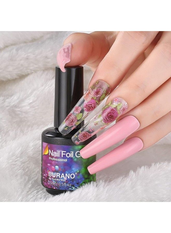 BURANO جل لاصق لفن الأظافر 0.5 أونصة لاصق لف الأظافر 15 مل أظافر مصممة لفن الأظافر جل نقل لف الأظافر يتطلب مصباح UV LED (1 زجاجة) - Image 3