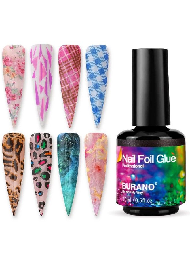 BURANO جل لاصق لفن الأظافر 0.5 أونصة لاصق لف الأظافر 15 مل أظافر مصممة لفن الأظافر جل نقل لف الأظافر يتطلب مصباح UV LED (1 زجاجة) - Image 2