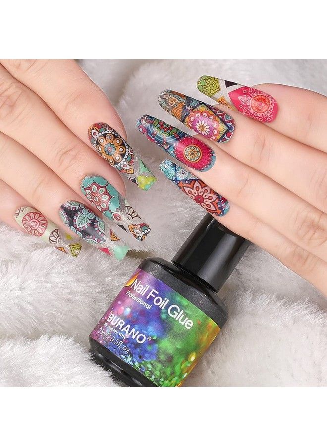 BURANO جل لاصق لفن الأظافر 0.5 أونصة لاصق لف الأظافر 15 مل أظافر مصممة لفن الأظافر جل نقل لف الأظافر يتطلب مصباح UV LED (1 زجاجة) - Image 4