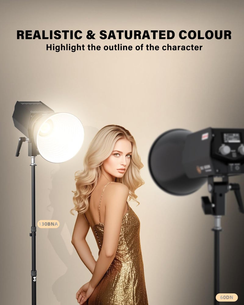 IFOOTAGE LED Video Light 70W SL1 60DN Daylight Photography Lighting,5600k Continuous Output Lighting,Portable Video Lighting for Video Recording,Studio,App Control,with Carry Bag - Image 3