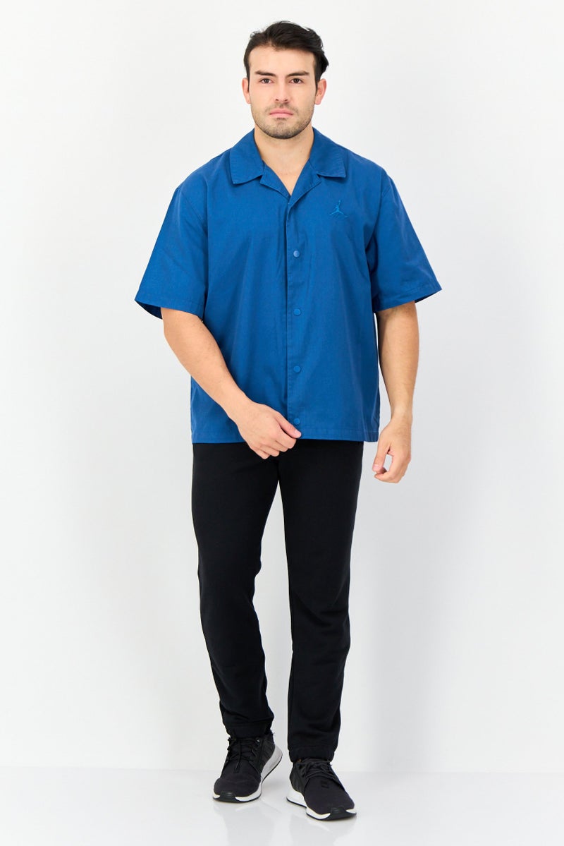 Air Jordan Men Sportswear Fit Short Sleeve Outdoor Polo, Blue  - Image 2