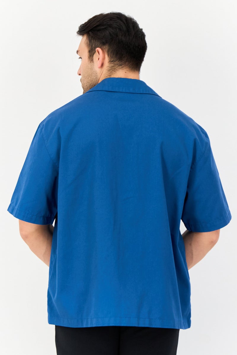 Air Jordan Men Sportswear Fit Short Sleeve Outdoor Polo, Blue  - Image 3
