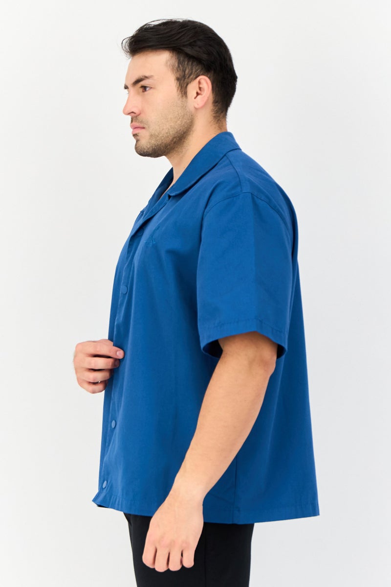 Air Jordan Men Sportswear Fit Short Sleeve Outdoor Polo, Blue  - Image 4