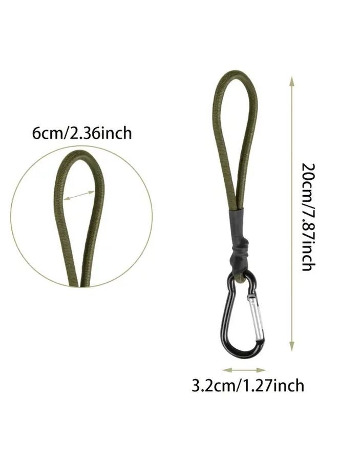 Black 8pcs Elastic Cord with Snap Hooks Durable Stretch Tent Rope for Outdoor Camping - Image 5
