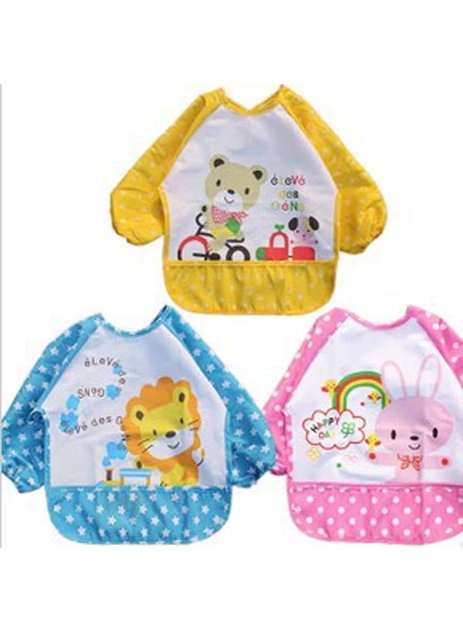 أوريتي قابل للتعديل ماء الأكمام الطويلة مريلة مئزر مع نمط الحيوان للأطفال - Image 5