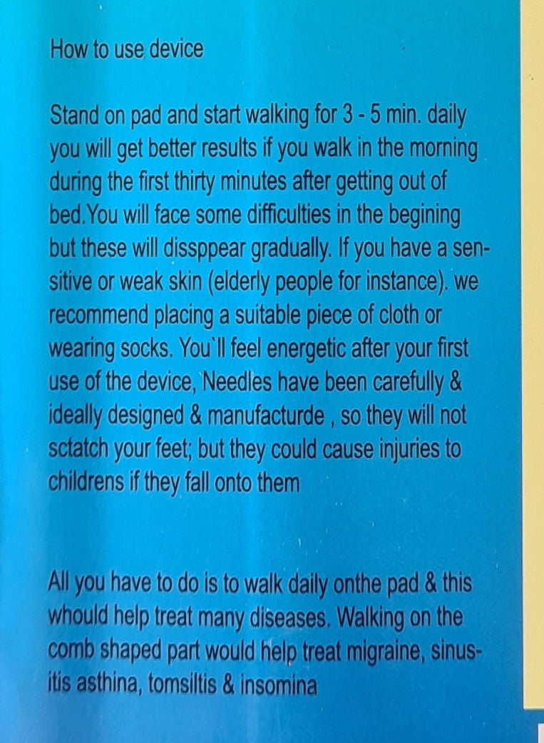 Foot Massage Yoga Reflexology Full Body Pain Relief Magnetic Power Pad - Image 5