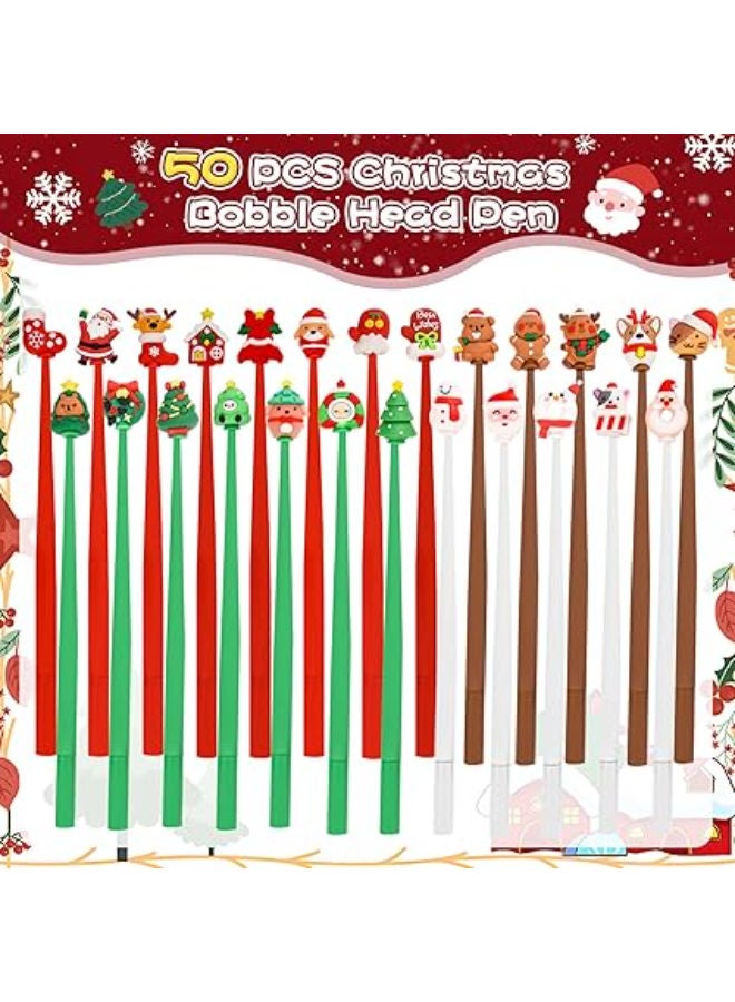 50 pieces - Christmas Stress Relief Bobblehead Pens - Image 1