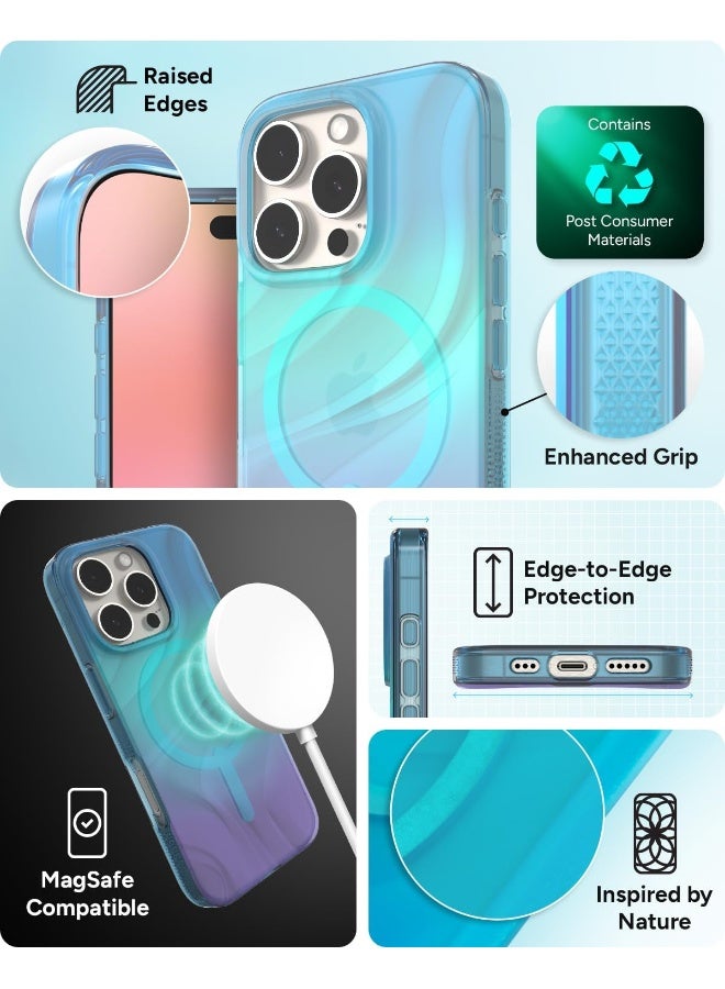 زاج Milan Snap Graphene-Reinforced Case, MagSafe Compatible, Anti-Yellowing, Slim Design, Secure Grip, Fashion-Forward, Shockproof Phone Back Cover (Deep Aurora, 16 pro) Deep Aurora - Image 5