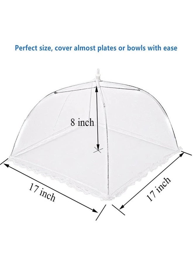 3 Piece Mesh Screen Food Cover Tents, 3 Pack Large & Tall 17x17 Inches Pop-Up Mesh Food Covers Tent Umbrella for Outdoors, Reusable & Collapsible Picnic Accessories Outdoor Food Covers for Outdoor Parties, Picnics & BBQs  - Image 2