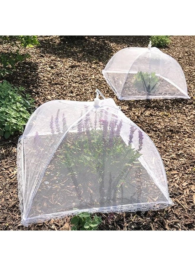 3 Piece Mesh Screen Food Cover Tents, 3 Pack Large & Tall 17x17 Inches Pop-Up Mesh Food Covers Tent Umbrella for Outdoors, Reusable & Collapsible Picnic Accessories Outdoor Food Covers for Outdoor Parties, Picnics & BBQs  - Image 5