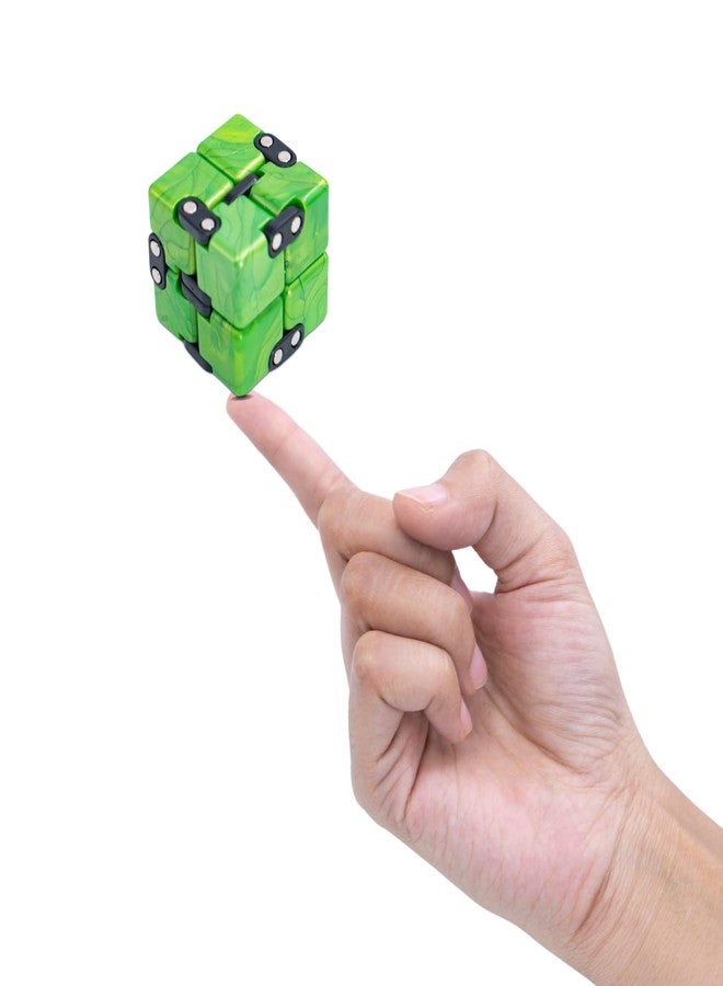Cubelelo Drift Infinity Cube Combo (Pack of 2 - Blue & Green) | Stress Relief Fidget Toy for Focus & Anxiety Reduction | Portable Pocket-Sized Desk Gadget for All Age - Image 3