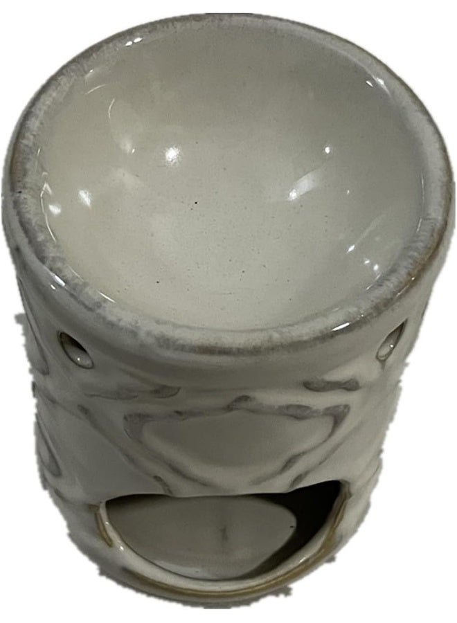 Orchid Fancy Burner Wax Melt Burners Essential Oil Burners Hollowing Floral Aroma Lamp Oil Diffuser Candle Tealight Holder Ceramic Incense Burner For Bedroom Decor  Housewarming Gift - Image 1