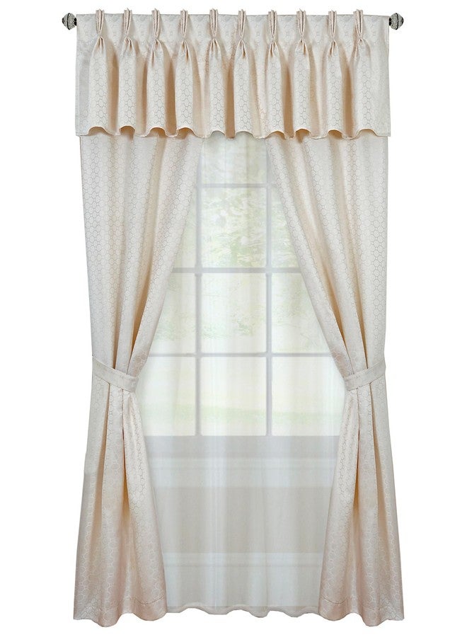 ACHIM Claire Light Filtering Window Shades, Window in a Bag - Attached 6-Piece Set - 55 Inch W, 84 Inch L (Ivory) - Polyester Curtain Drape for Kitchen, Living, Dining Room Home Décor - Image 1