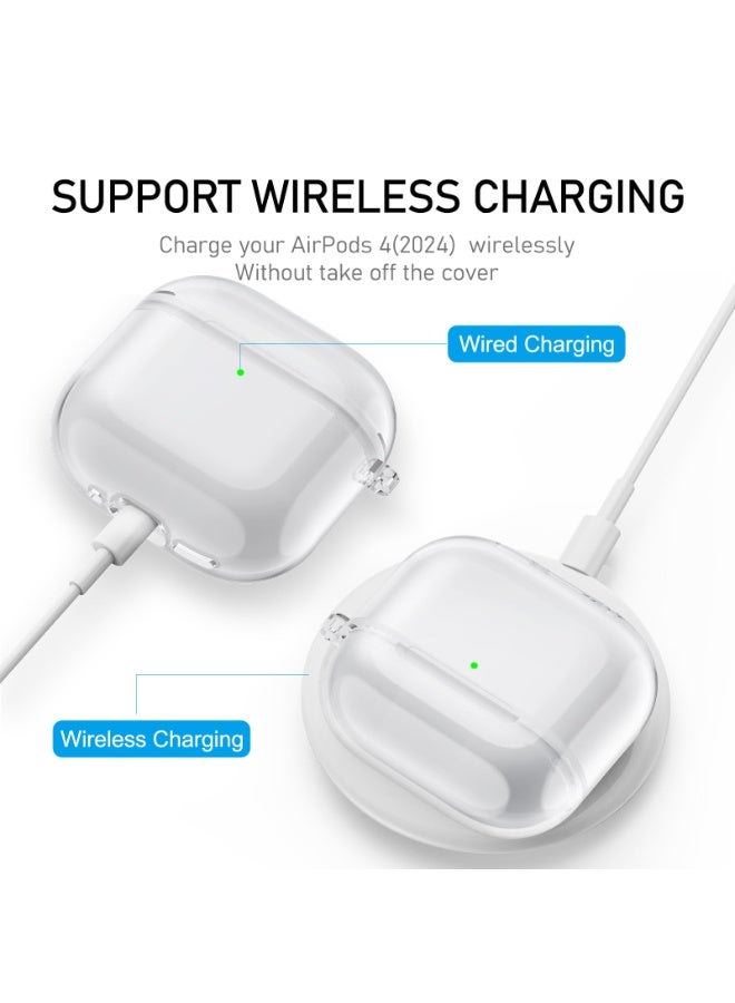 ANYOGRO Anyong AirPods 4 Case, Clear Soft TPU Protective Cover with Cleaning Pen , Anti-Scratch & Anti-Fingerprint ,Front LED Visible,  for Apple AirPods 4th Generation (2024） - Image 3