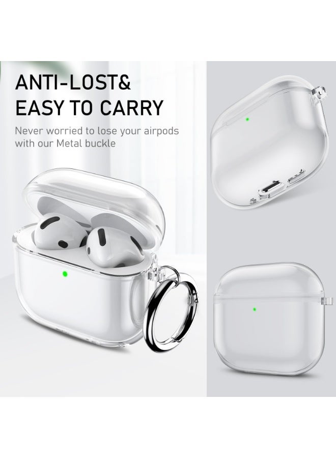أنيوغرو متوافق مع حافظة AirPods 4، غطاء واقي شفاف وناعم من مادة TPU مزود بقلم تنظيف، مقاوم للخدوش وبصمات الأصابع، يتيح رؤية مصباح LED الأمامي، مخصص لـ Apple AirPods من الجيل الرابع (2024) - Image 4