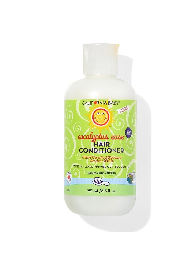 California Baby Eucalyptus Ease Hair Conditioner 100% Plantbased Softens & Detangles Eucalyptus Scent Conditioner For Dry Hair Allergyfriendly Baby Conditioner & Kids Conditioner 251 Ml / 8.5 Oz.  - Image 1