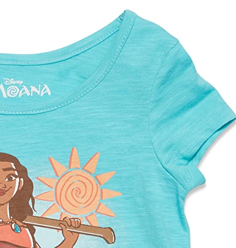 Disney Princess Moana Toddler Girls Graphic T-Shirt & Skirt Aqua 2T - Image 4