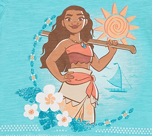 Disney Princess Moana Toddler Girls Graphic T-Shirt & Skirt Aqua 2T - Image 5