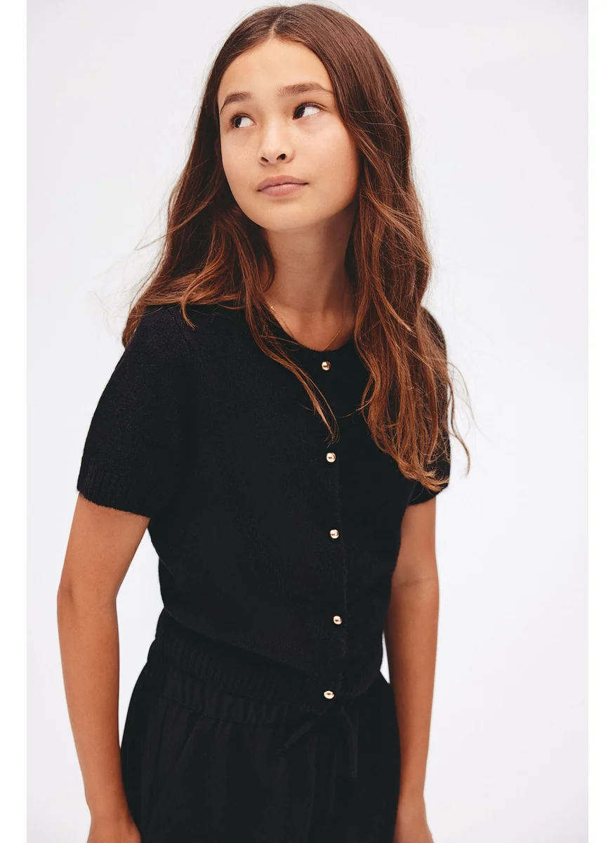 اتش اند ام Short-Sleeved Fine-Knit Cardigan