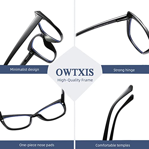 OWTXIS 4 Pack Oversized Cat-Eye Reading Glasses for Women, Lightweight Large Frame Fashion Readers +1.00 - Image 5
