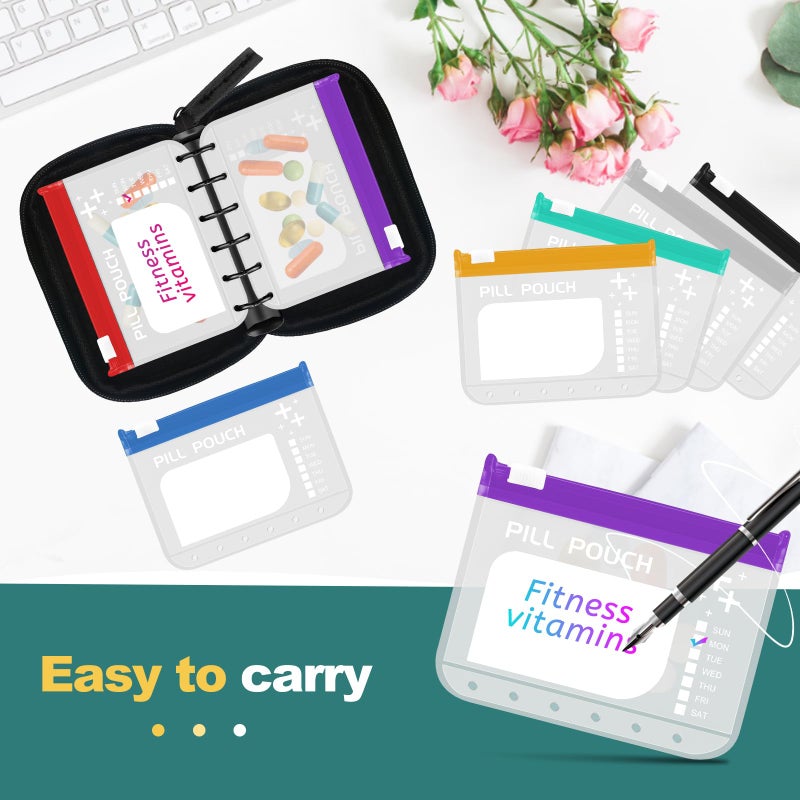 Large Pill Organizer 7.8 By 4 Inches Waterproof Protection - BPA-Free Safe Material Portable Pill Case For Travel Outdoor Activities Daily Commutes Home Work - Image 2