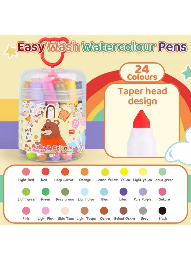 بلس بوينت مجموعة أقلام تحديد PLUSPOINT للأطفال، ٣٦ قلمًا قابلة للغسل، وأقلام تحديد للأطفال للتلوين والرسم والفن | أدوات رسم تخطيطي للأطفال | أدوات فنية جذابة | أقلام تلوين متعددة الألوان - Image 4