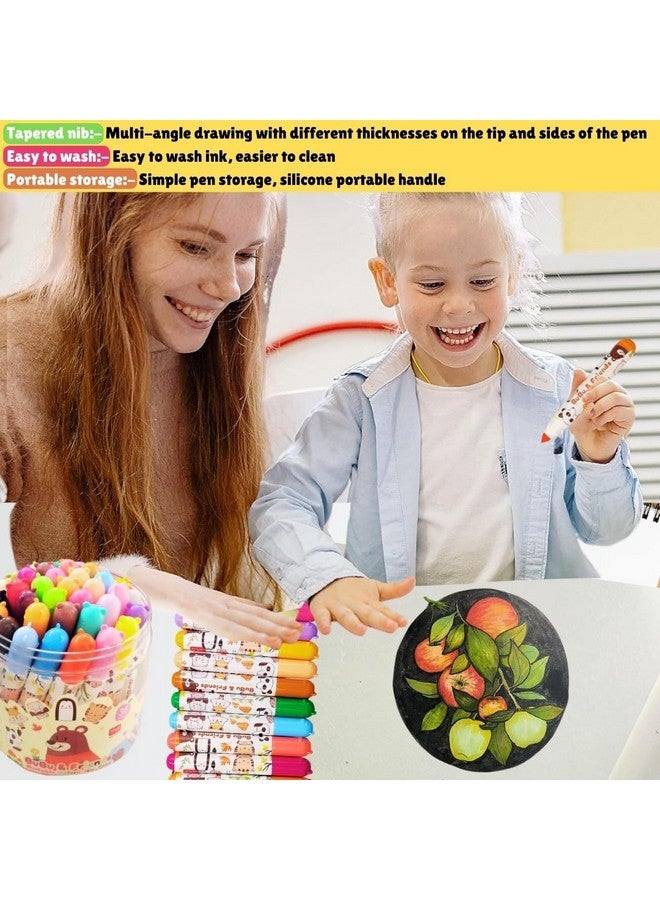 بلس بوينت مجموعة أقلام تحديد PLUSPOINT للأطفال، ٣٦ قلمًا قابلة للغسل، وأقلام تحديد للأطفال للتلوين والرسم والفن | أدوات رسم تخطيطي للأطفال | أدوات فنية جذابة | أقلام تلوين متعددة الألوان - Image 5