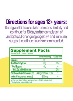 Culturelle Probiotics Ultimate Balance Probiotic For Use With Antibiotics 20 Count Probiotic Capsules Help Restore Good Bacteria Lost During Antibiotic Use & Contribute To A Healthy Immune System  - Image 3