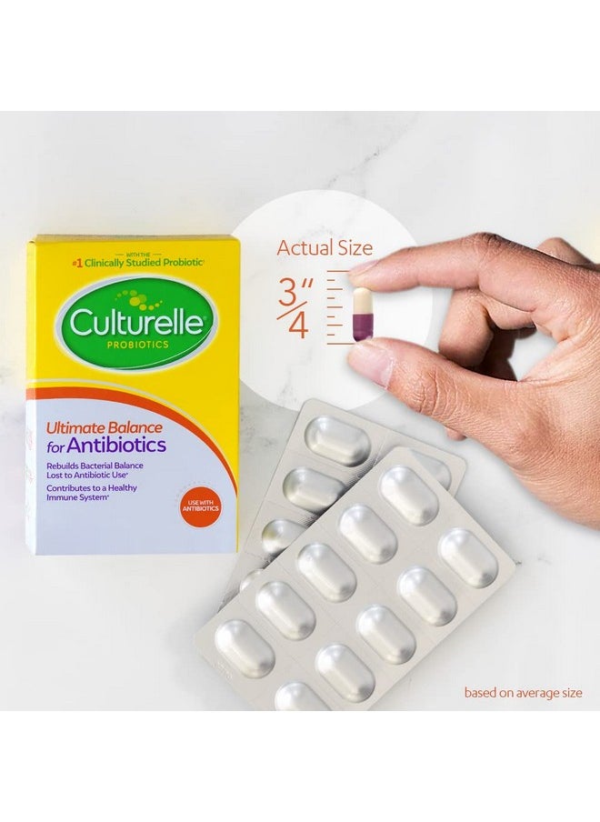 Culturelle - Probiotics Ultimate Balance Probiotic For Use With Antibiotics 20 Count Probiotic Capsules Help Restore Good Bacteria Lost During Antibiotic Use & Contribute To A Healthy Immune System - Image 1