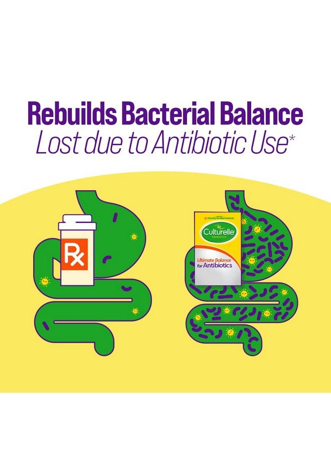 Culturelle - Probiotics Ultimate Balance Probiotic For Use With Antibiotics 20 Count Probiotic Capsules Help Restore Good Bacteria Lost During Antibiotic Use & Contribute To A Healthy Immune System - Image 1