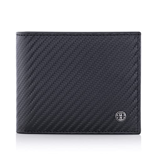 TRUSADOR Treviso Mens Wallets Bifold Leather with Coin Pocket Rfid Blocking (Carbon) - Image 1