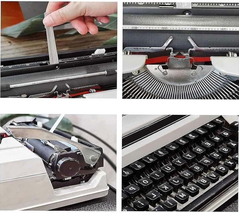 Old Traditional Portable Manual Typewriter, Word Processor Typewriter, Vintage Charm Literary Collectible, In Working Order, For Writing Novels, Letters, Unique Gift(White) - Image 2