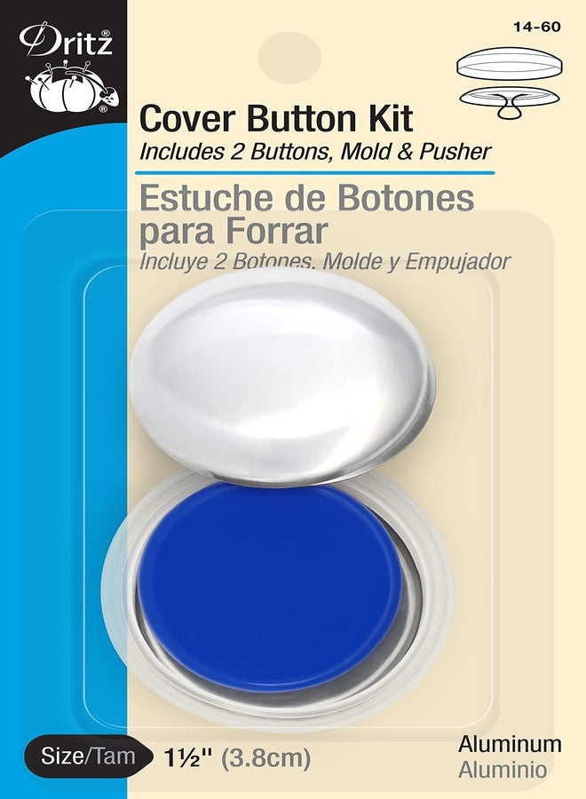 دريتز طقم أزرار غطاء دريتز 14-60 مع أدوات، مقاس 60 - 1-1/2 بوصة، قطعتان، نيكل - Image 1
