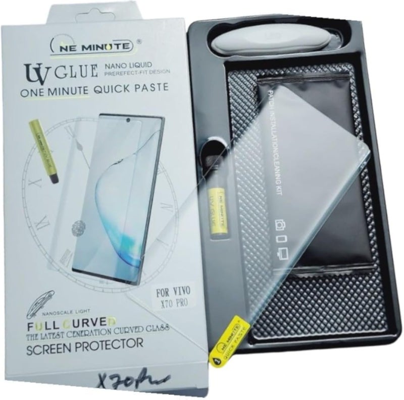 Generic Tempered Glass Screen Protector One-Minute HD PRO Compatible with Oppo Reno 12 Pro - Edge-to-Edge, Full Glue, Easy Install (570-1)