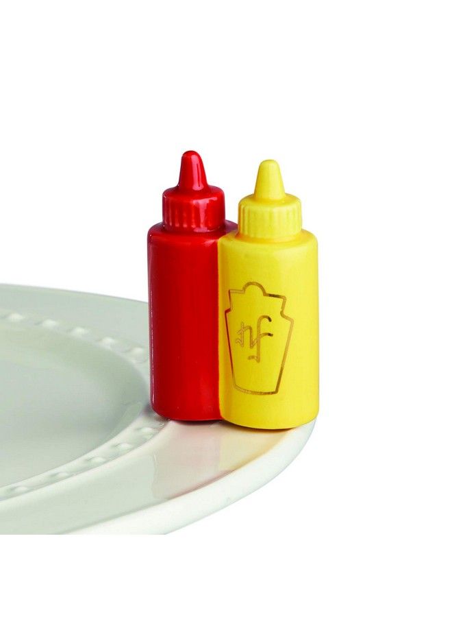 nf nora fleming Nora Fleming Handpainted Mini: Main Squeeze (Ketchup And Mustard) A230  - Image 1