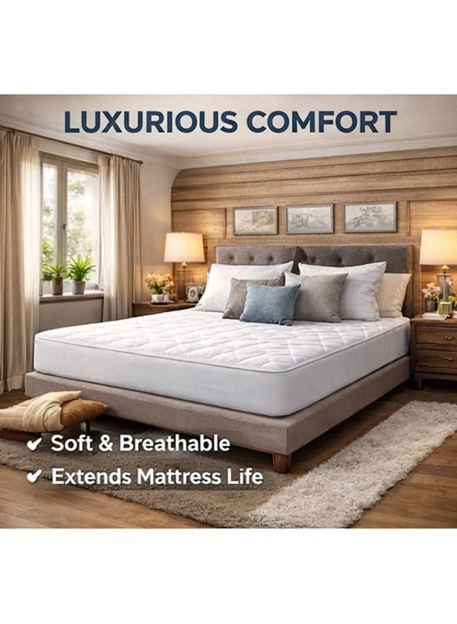 Selecto Hub Waterproof Mattress Protector, Quilted Fitted Mattress Cover, Soft Breathable Bed Protector, Deep Pocket Mattress Pad, Machine Washable, Dust Mite & Spill Protection - Image 2