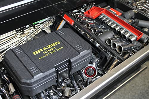 BRAZEN 10mm Master Set - 12 Sockets, Three Wrenches, One Nut Driver - All 10mm! - Image 2