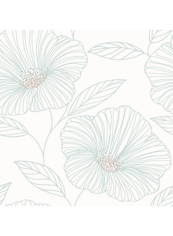 نو وولبيبر ورق حائط قابل للتقشير واللصق على شكل زهرة البحر - Image 1