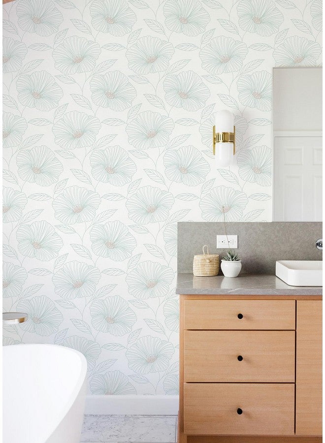 نو وولبيبر ورق حائط قابل للتقشير واللصق على شكل زهرة البحر - Image 2