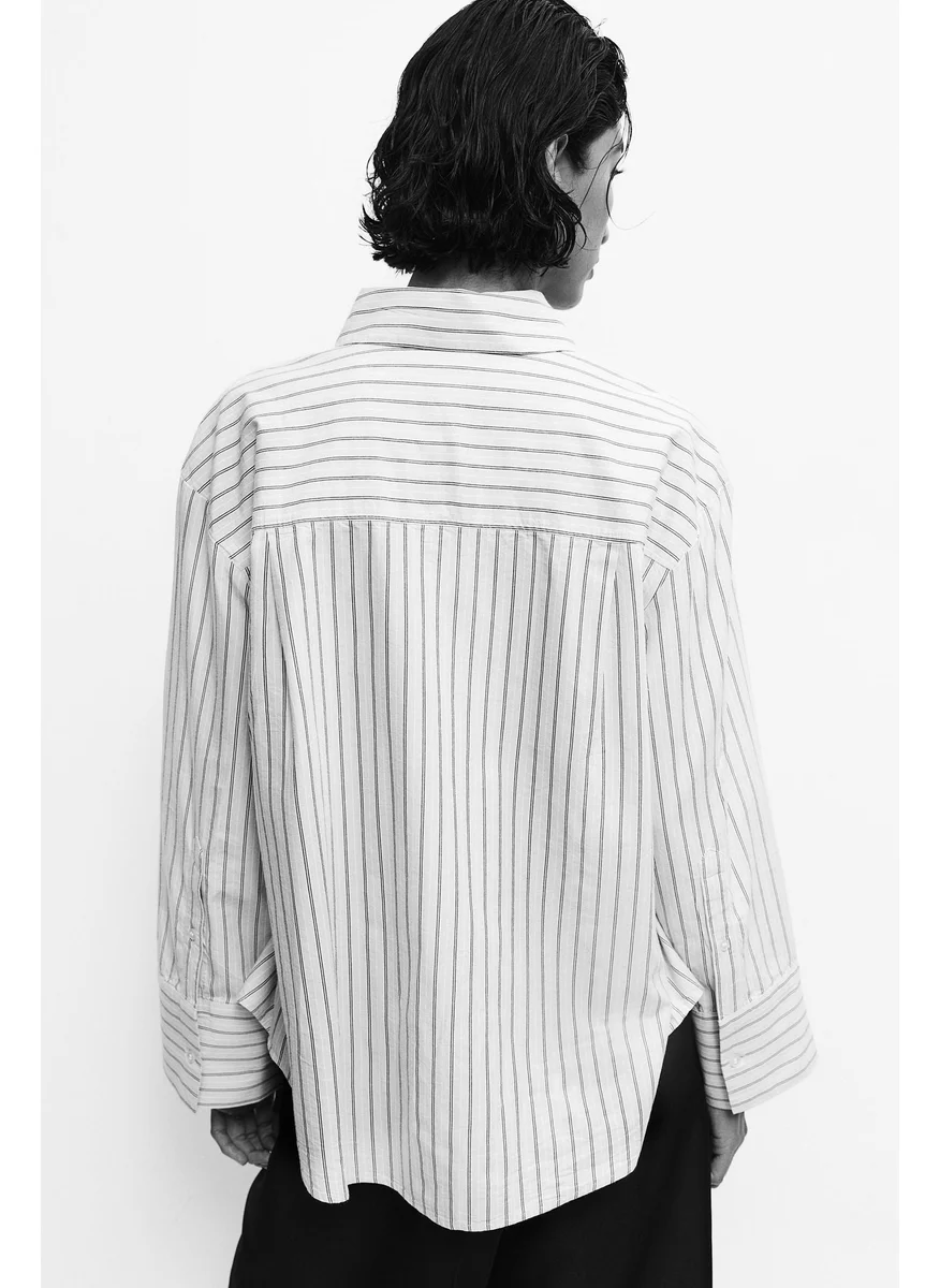 اتش اند ام Striped Cotton Shirt