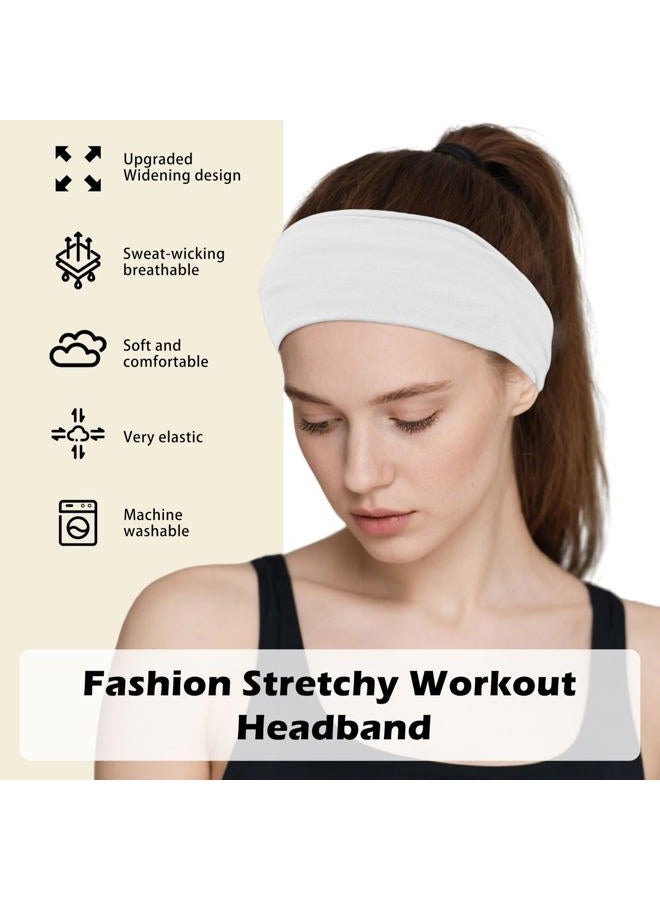 VANRUID Headbands for Women, 12PCS Wide Stretchy Sports Hair Bands, Elastic Soft Fashion Head Bands, Non-Slip Running Sweatbands for Fashion, Washing Face, Workouts, Yoga, Daily Use - Image 2