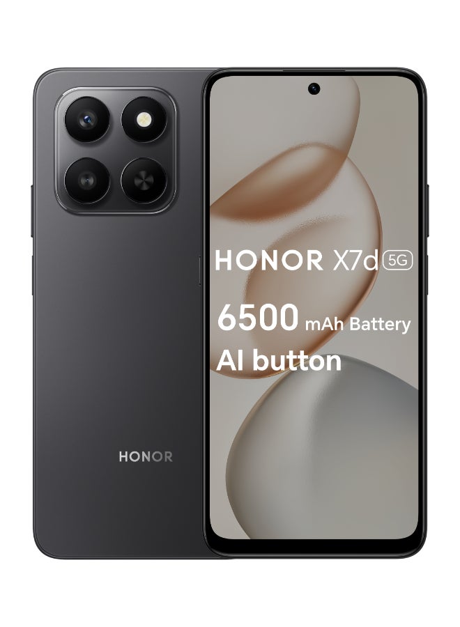 Honor X7d 5G Dual SIM Velvet Black 6GB RAM 128GB - Middle East Version - Image 1