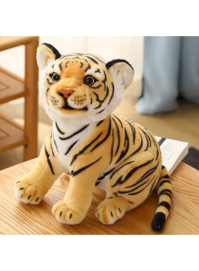 Tickles Siberian Jungle Tiger Soft Stuffed Animal Plush Toy For Kids Birthday Gifts Car (Color: Yellow & Black Size: 35 Cm) - Image 1