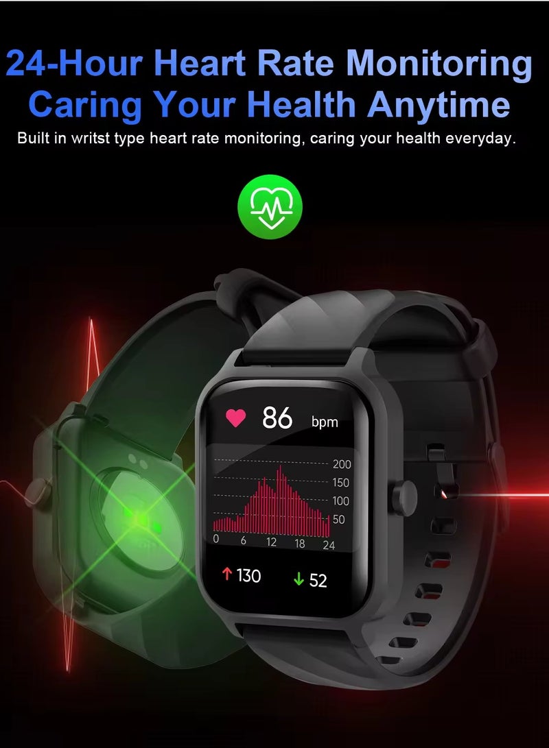 LW82 Smart Watch, Bluetooth Talk Heart Rate Pressure Monitoring Android Watch, IP68 Waterproof Durable Smart Sports Watch For Men And Women, (1pc, Beige) - Image 2