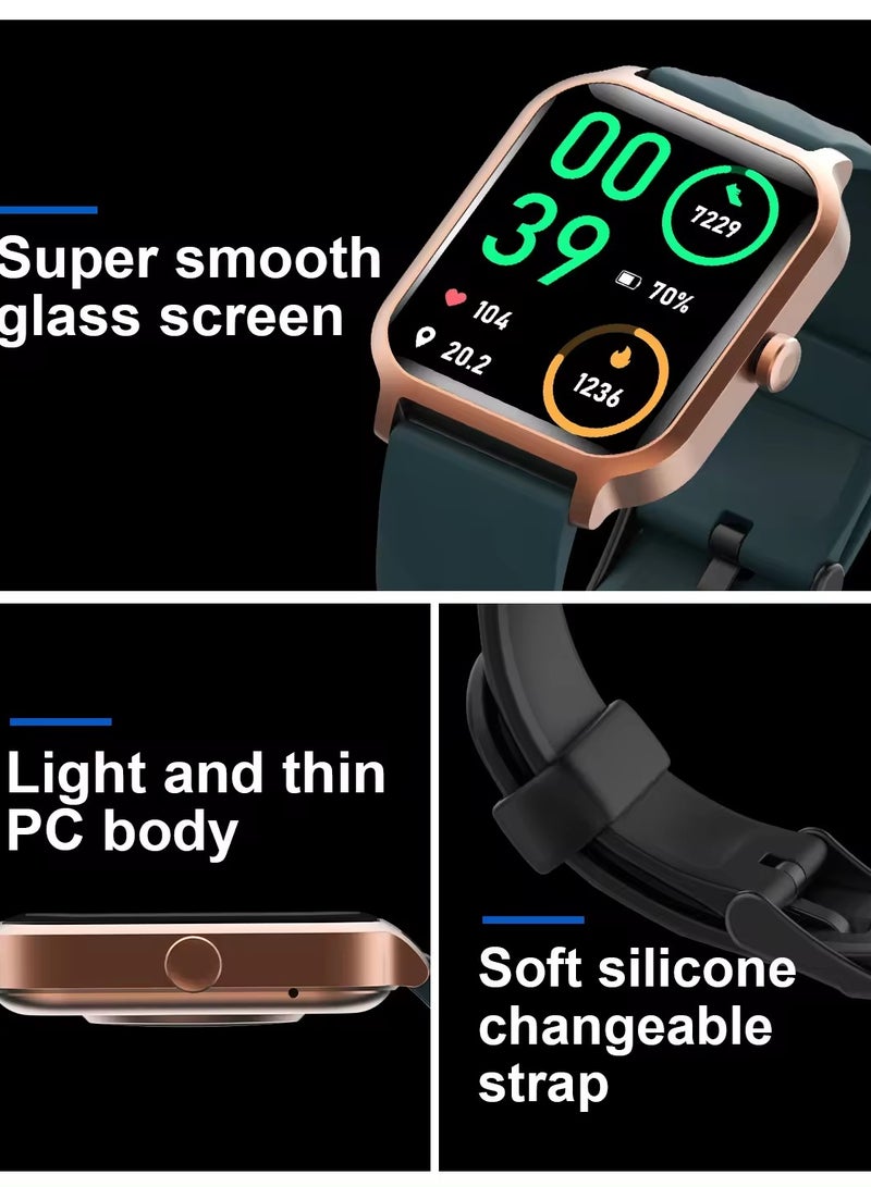 LW82 Smart Watch, Bluetooth Talk Heart Rate Pressure Monitoring Android Watch, IP68 Waterproof Durable Smart Sports Watch For Men And Women, (1pc, Beige) - Image 4