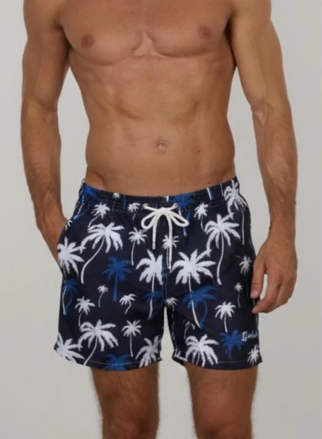 Just Nature Palms in Blue Swim Shorts