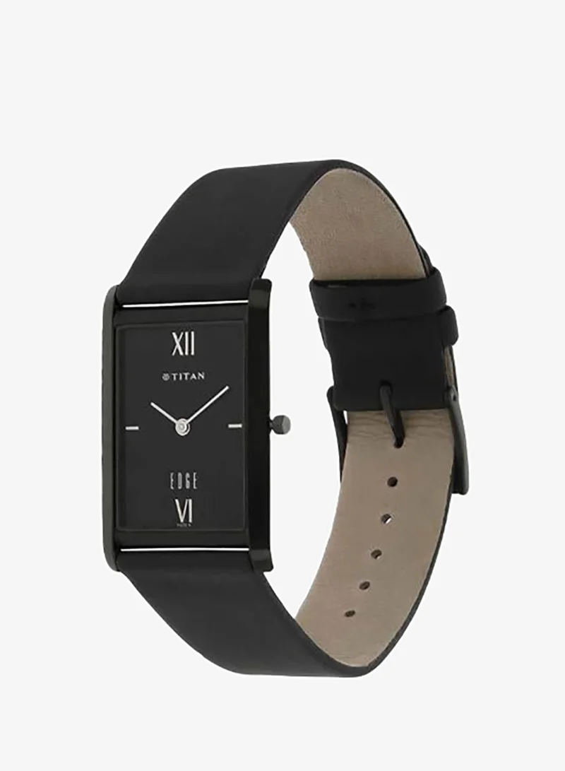 TITAN Men's Leather Analog Watch 1043NL01 - 25 mm