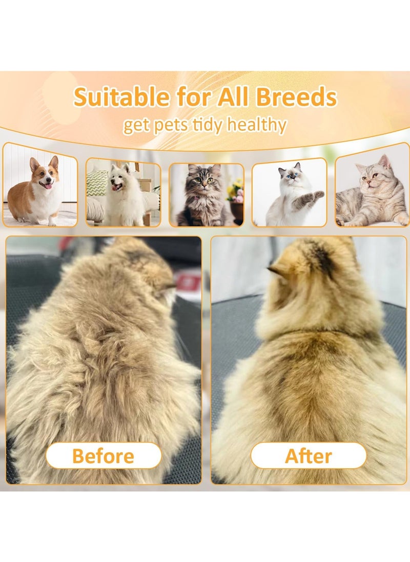 Necomi - Necomi Cat Brush,Steam Cat Brush,Self Cleaning Cat Steam Brush for Massage,Removes Static Flying Hair,Cat Hair Brush for Removing Tangled and Loosse,Hair Pet Hair Removal Comb for Cat and Dog(White) - Image 1