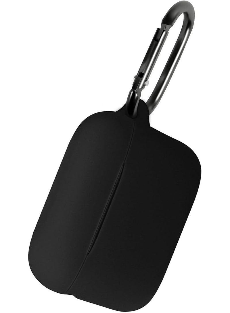 Silicone Case for Anker Soundcore A25i, Anker Soundcore A20i, Protective Cover with Carabiner (Black) - Image 1